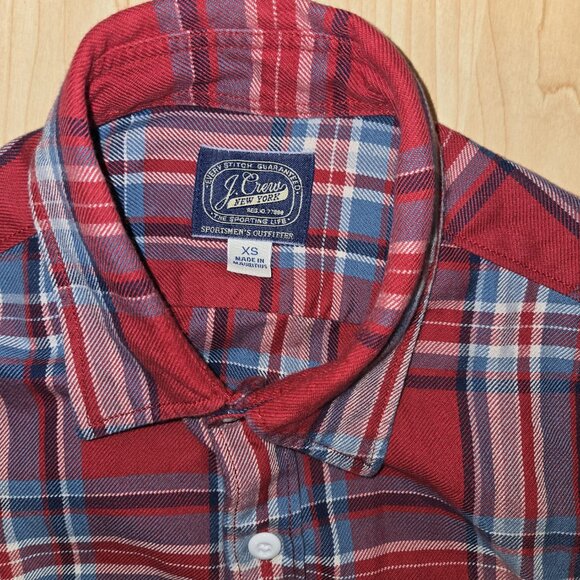 Men's JCrew Red and Blue Plaid Shirt - Picture 3 of 3